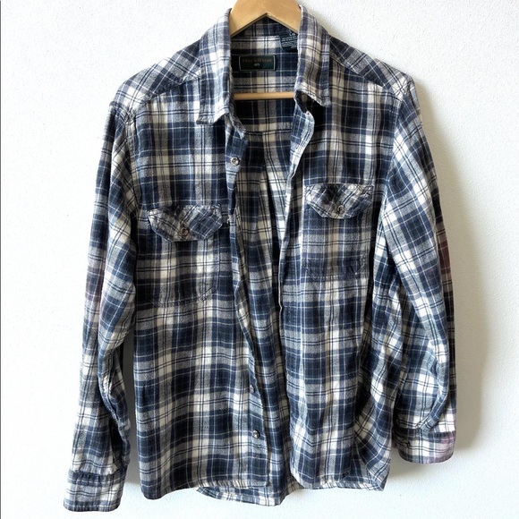 Bleached plaid flannel - Picture 2 of 6